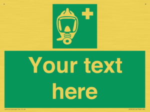 Custom sign safe condition Emergency escape breathing device